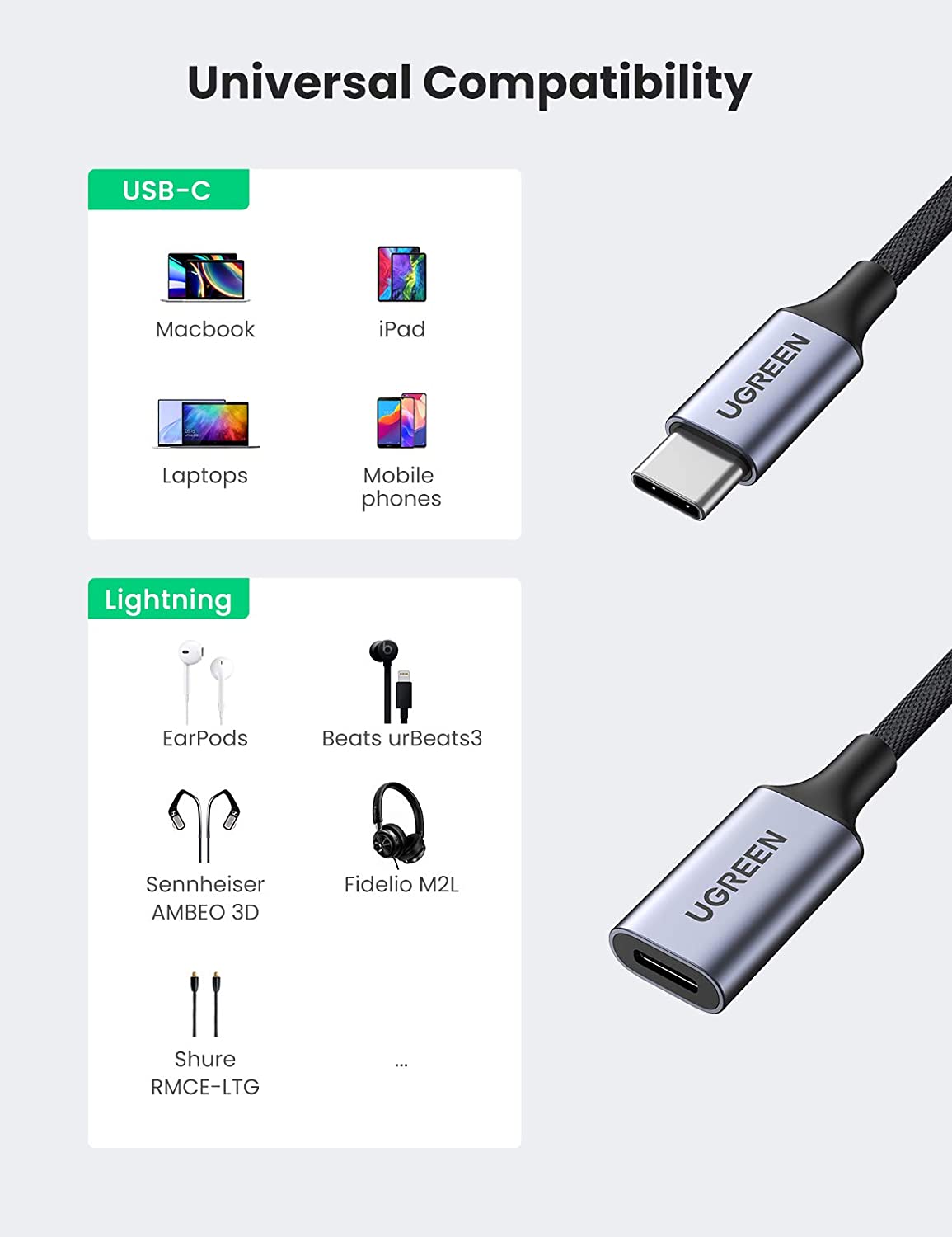 mousebows USB C to Lightning Audio Adapter