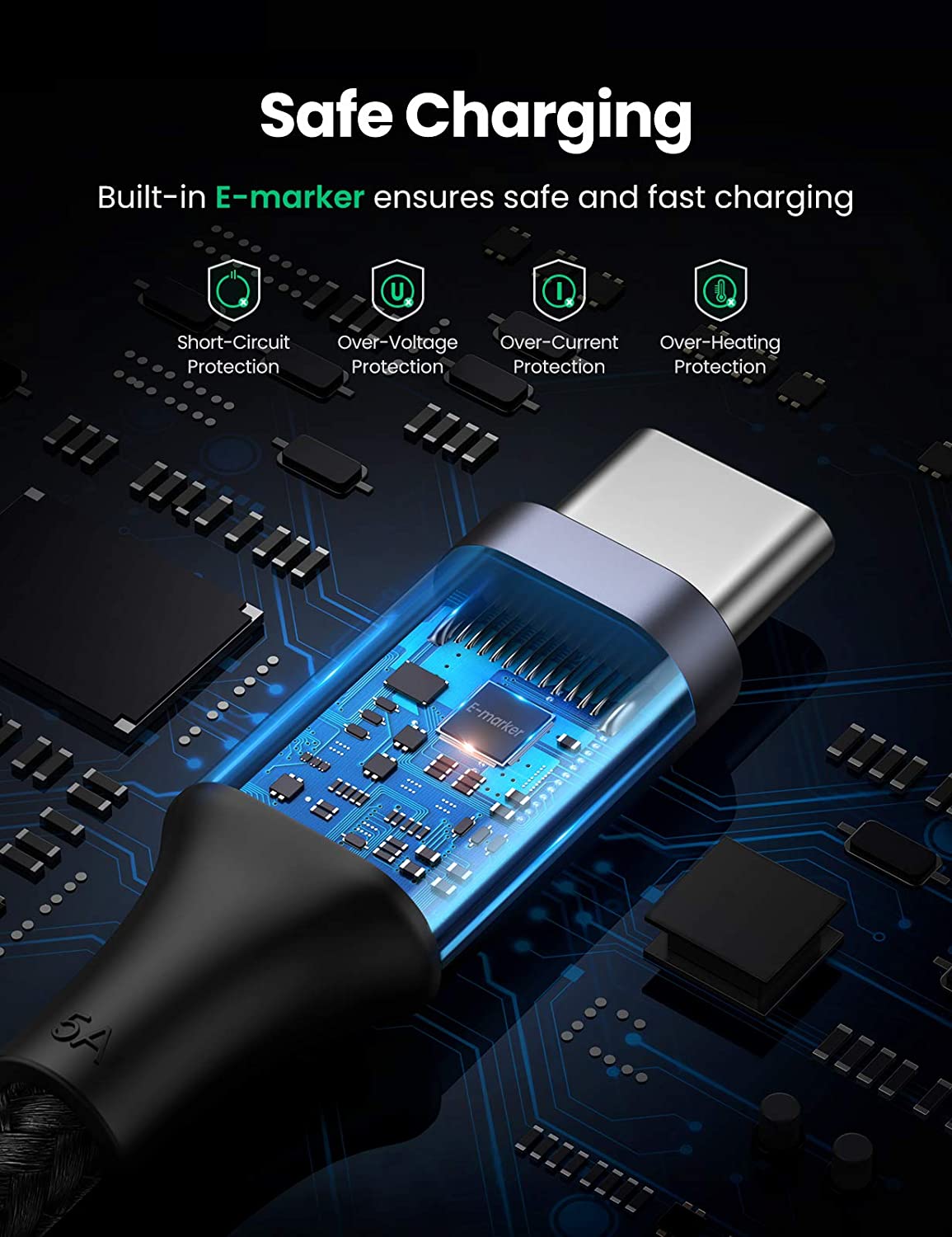 mousebows USB C to USB C 100W Fast Cable 2 Pack