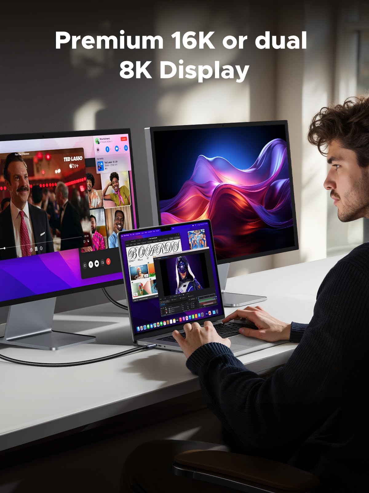 mousebows USB4 Gen4 240W USB-C to USB-C Cable